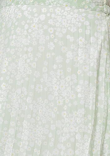 Image of NUEVOSDAMAS Floral Printed Pleated Navy /Multi Skirt
