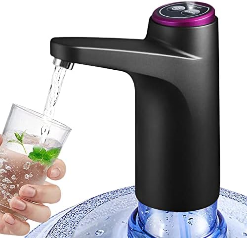 BIMVER Water Dispenser Pump for 5 Gallon Bottle, Quantitative Drinking Water Pump Portable USB Charging Electric Bottle Pump Multipurpose Dispenser for Home Camping for 2-5 Gallon Jugs