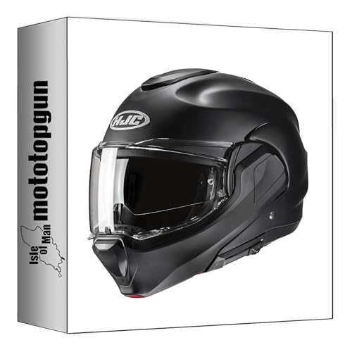 Casque modulable HJC F100 Noir Semi-Mat en taille XL pour moto