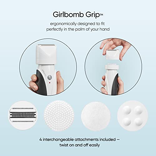 Conair Girlbomb Shaver For Women And Body Buffer, Wet/Dry, Lithium Ion Rechargeable #TOP2