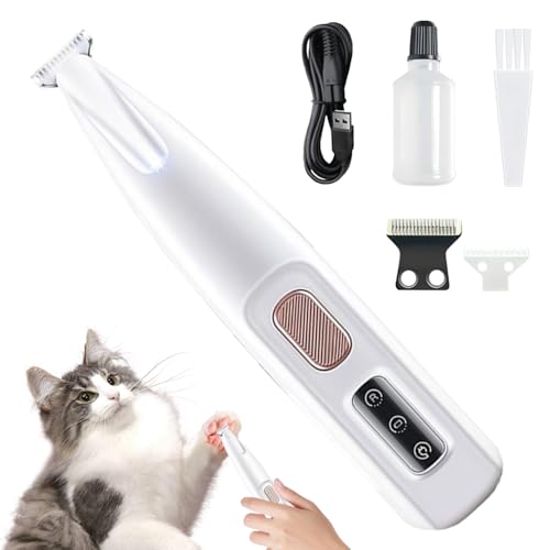 Recortadora de Patas de Perro, Silenciosa Mascotas patas Recortadora, Afeitadora de Pelo Para Mascotas, Perro Gato pata Afeitadora, Afeitadora de Pelo Para Mascota, para perros, gatos, pata, ojos