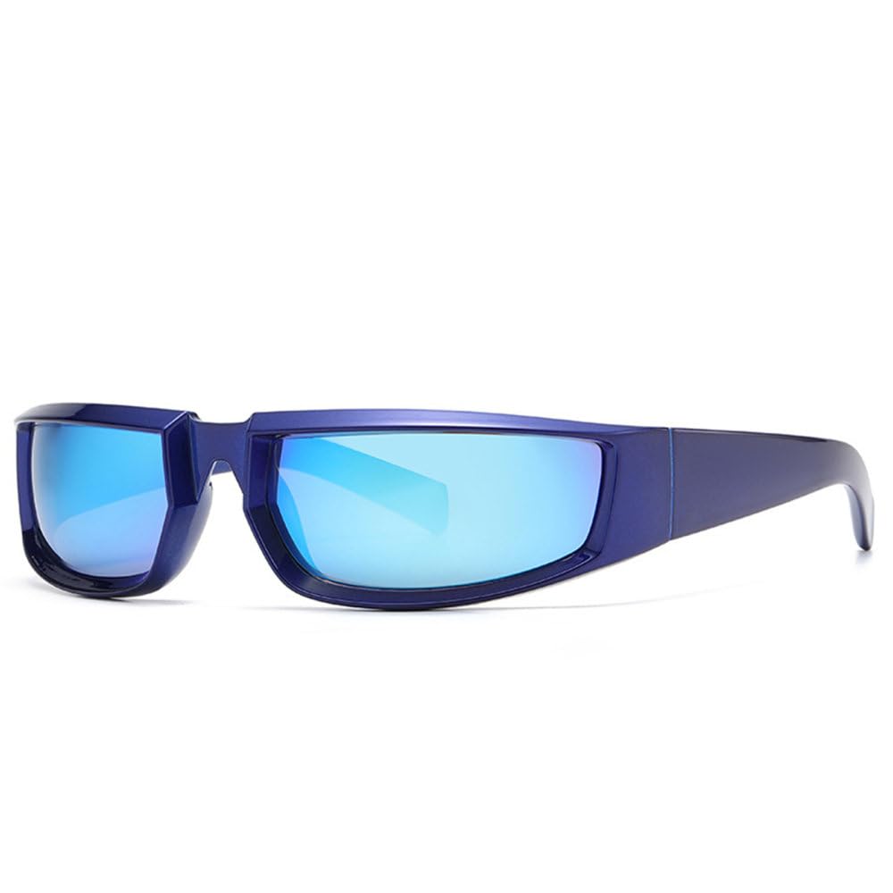 Lunettes de cyclisme femme et homme bleu miroir argent LVTFCO lunettes de sport