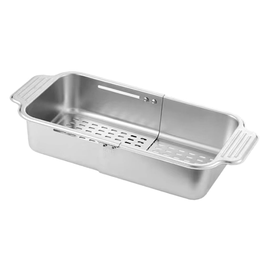 CTRLZS 1 Piece Multifunctional Kitchen Sink Drain Rack Retractable Stainless Steel Drain Basket