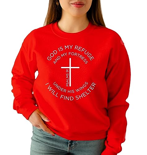Christian Sweatshirt, Blessed Sweatshirt, Religious Sweatshirt, Hymn Sweatshirt, Christ Jesus Sweatshirt, Psalms 91 Sweatshirt, Church Sweat4