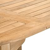 DIVERO Großer ovaler ausziehbarer Gartentisch Esstisch Balkontisch Holz Teak Tisch für Terrasse Balkon Wintergarten - 6