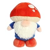 Aurora Vibrant Spring The Gnomlinis Mushroom Gnome Stuffed Animal - Decorative Charm - Endless Fun - Red 8 Inches