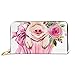 Produktbild JHGFG Mode Handtasche Reißverschluss Brieftasche Nettes Schwein Aquarell Illustration Telefon Kupplung Geldbörse Abendkupplung Blockieren Leder Brieftasche Multi Card Organizer