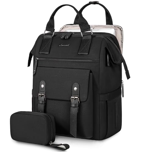 LOVEVOOK Laptop Backpack for Women, Work Backpack with 17 Inch Separate Laptop Compartment, Teacher Nurse Bags College Computer Backpack Purse, Business Travel Bag, Upgraded