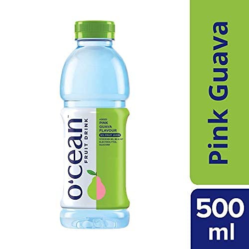 Image of O'CEAN Fruit Water Crispy Guava flavor enriched with vitamins, electrolyte & glucose| 500ml | Pack of 6