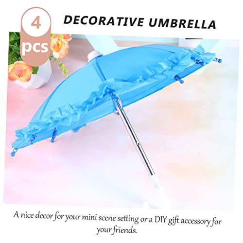 Toyvian Miniombrello 4Pcs Pizzo Giocattolo