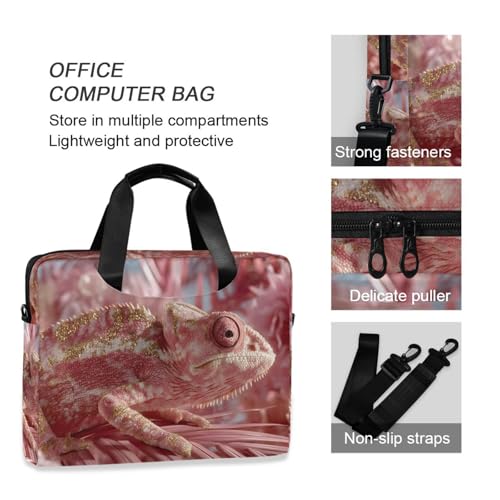 Bolso para portátil con estampado camaleón y múltiples bolsillos miniatura 6