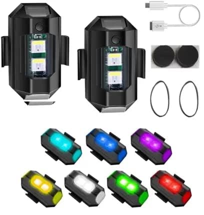 Linnet | Universal | Safety Signal Aircraft Blinking Strobe 7 Colors Led/Light Multipurpose Waterproof for Motorbike, Helmet, Bicycle, Car, Scooties & Anywhere (Pack of 2)-image-32