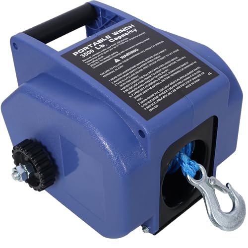 Winche Eléctrico Portátil 12V para Trailer con Cuerda Sintética miniatura 3