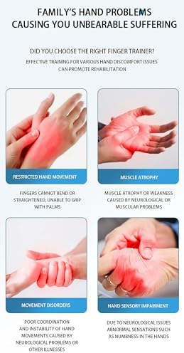 Rehabilitation Robot Glove for Hand Therapy - Electric Hand Exerciser with Hot Compress & Mirror Training to Relieve Finger Fatigue & Improve Mobility