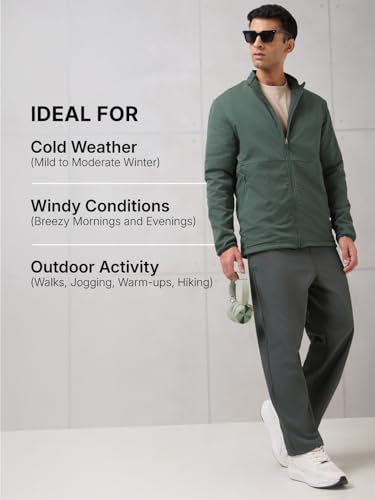 Image of TECHNOSPORT Men's Regular Fit Solid Kangaroo Pocket Reversible Winter Jacket With Technowarm+, Redefine Your Outdoor Moves