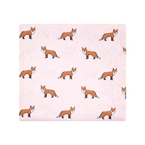 Image of Hudson Baby Unisex Baby Cotton Flannel Receiving Blankets, Woodland Floral, One Size