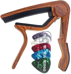 ✔︎Quick Release & Easy use: super easy to clip on guitar and quick to change. It can even change keys during a song,just clamp it and let your song fly. ✔︎Versatile: this capo can suit your acoustic electric 6-string guitar ,banjo,mandolin or ukulele...