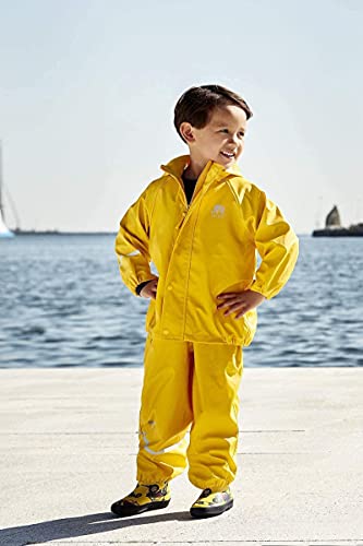 Image of CeLaVi European Kids Rain, Mud and Snow Suit for Boys Girls with Detachable Hood, Waterproof 2 Pcs Rain Set or Onepiece