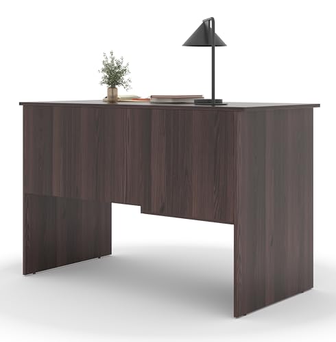 Image of 116x75x56CM Engineered Wood Verto Study & Office Table with Smooth Lockable Drawer and 2 Shelves for Storage | Sturdy DIY Counter, Commercial Table- Wenge
