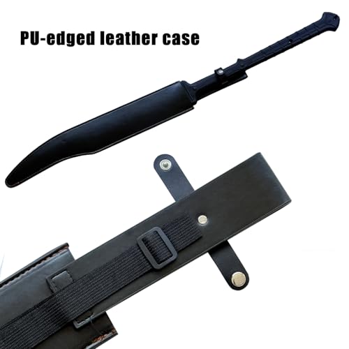 40" 1065 Carbon Steel Blade Sword Handcrafted Sword with Nylon Fiberglass Long Handle with Leather for Sheath,Outdoor,Tactical,Collection by Heartcos - Image 6