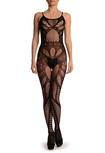 Bodystocking LissKiss Space Warrior luxueuse nuisette noire au design premium