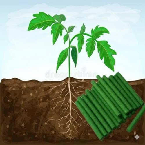 Image of SJ Organics Plant Food Sticks for Vegetables, Herbs & House Plants | Slow Release Gamla Orgnice Food Stricks | Easy Plant Nutrition | Pack of 25