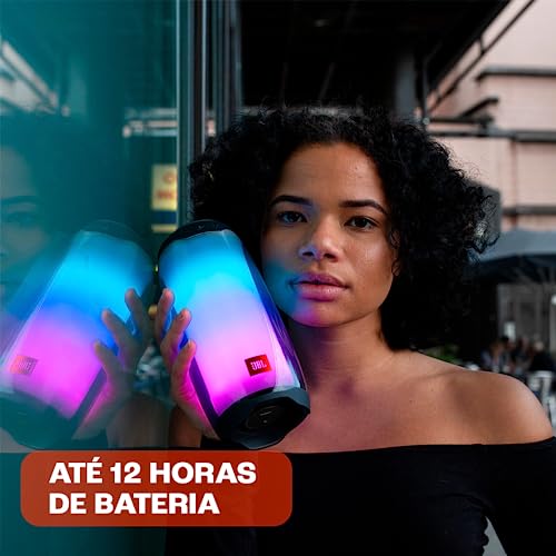 JBL, Caixa de Som, Pulse 4, Portátil, Bluetooth, Show de Luzes, À Prova D'água - Preta