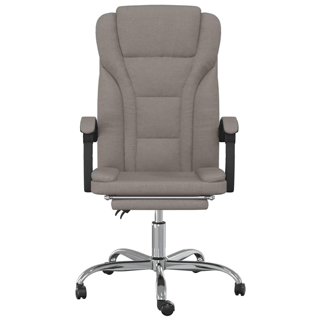 Krzesło biurowe Taupe Fabric z obrotowym podnóżkiem
