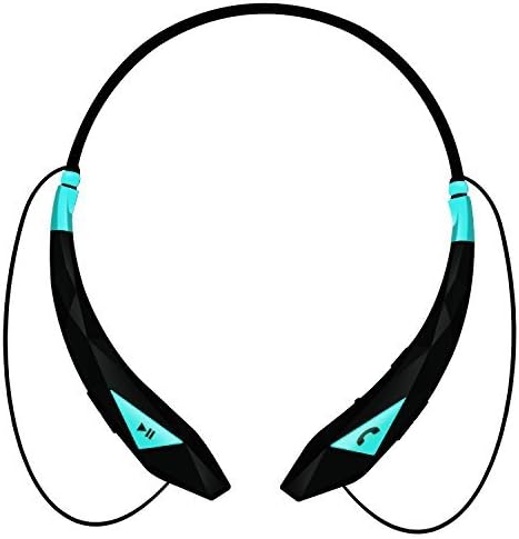 Aduro Amplify Pro SBN45 Wireless Stereo Around The Neck Earbud Headphone Headset (Black/Blue)