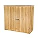 Wiltec Gartenhaus mit Doppeltür in Naturfarbe Holz 136 x 58 x 127 cm Gerätehaus für den Garten Geräteschuppen Gartenschrank Geräteschrank