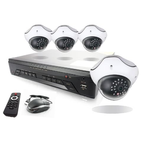 LaView LV-KNT0404D1-1TB HD IP Security System -1 x 4 Channel NVR with Surveillance HDD + 4 x 720p Dome Camera and 4 Port Poe Switch (White) Cover