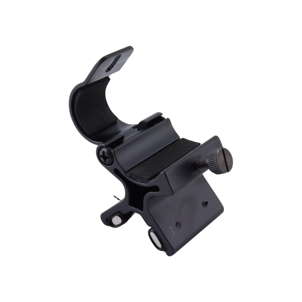 Qury Support de lampe de poche magnétique à dégagement rapide, support en fer magnétique extérieur, pour support de lampe de poche de 24 mm à 27 mm de diamètre