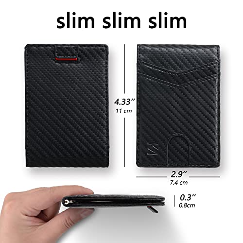 KM Legend RFID Blocking Leather Money Clip Wallet for Men - Slim Bifold Front Pocket Credit Card Holder with Secure Clip4