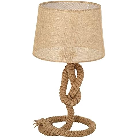 HOMCOM Nautical Style Table Lamp with Shade Cover