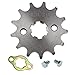 HIAORS 428 13T 17mm Motorcycle Front Engine Sprocket for 50cc 70cc 110cc 125cc 140cc 160cc Honda TaoTao Roketa Coolster Sunl Lifan Chinese ATV Quad Dirt Bike