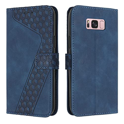 Portafoglio Laterale Chiusura Magnetica Stile Cuoio PU Samsung Galaxy S8 Caso Con Supporto In Plastica e Porta Carte.