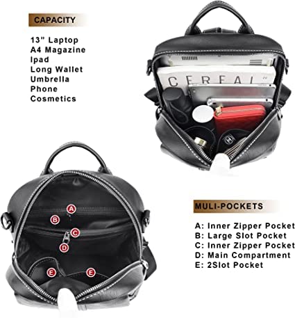 Image of Women High Qulity Multipurpose Backpack Handbag Purse, Travel Backpack Shoulder Bag for Ladies,Girls,Unisex