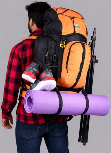 Image of hiker's way 75+5 Ltrs Rucksack bags Rucksacks for men Trekking bags for men backpacks Travelling Bag For men and women with waterproof compartment with rain cover