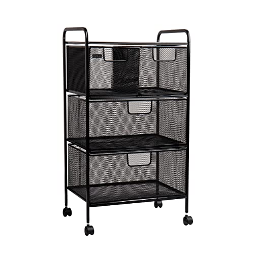 Mind Reader 4Drmesh-Blk Rolling Cart, Black #TOP7