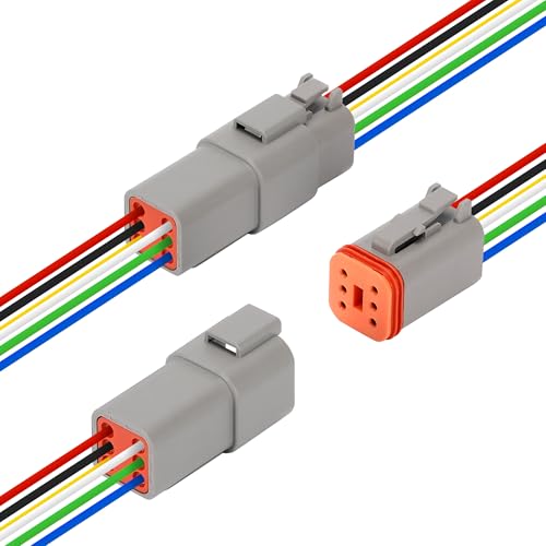 Connecteur 6 broches étanche contre les pannes électriques de camion et auto