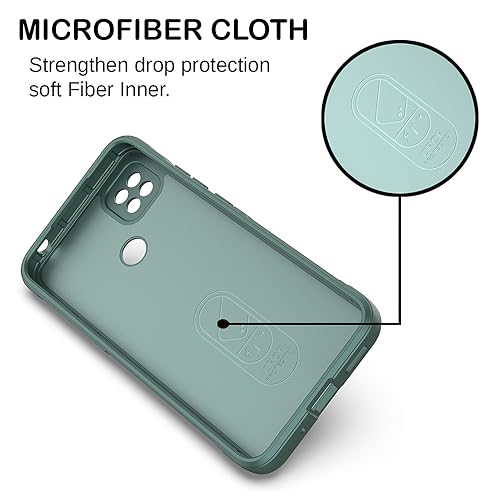 Image of amazon basics Mobile Cover for Mi Redmi 9 / 9C / 9 Activ /Poco C31 4G | Full Camera Protection | Liquid Silicon Case | Flexible Bumper Case for Mi Redmi 9 / 9C / 9 Activ /Poco C31 4G (Green)