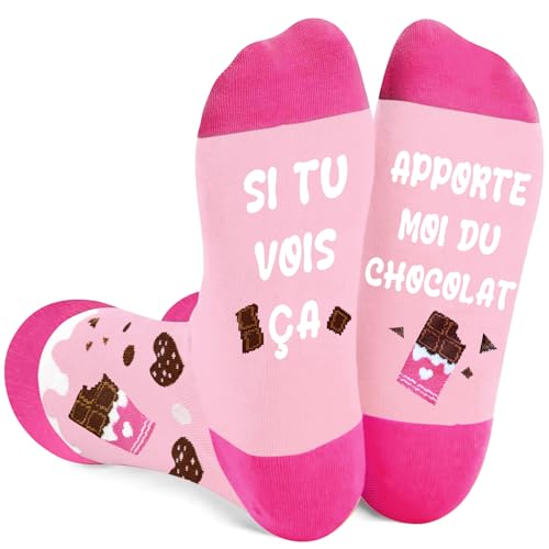 Chaussettes Unisexe Fantaisie En Coton - 5 Motifs Humoristiques (Drapeau, Chat, Cœur...) - Cadeau Créatif Anniversaire/Noël
