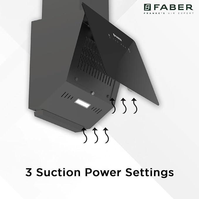 Faber Chimney Dimensions: 60cm width, 41.5cm depth, 48.5cm height