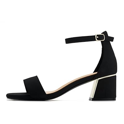 Black Gold Nude Heels for Women Chunky Heels Low Egypt Ubuy