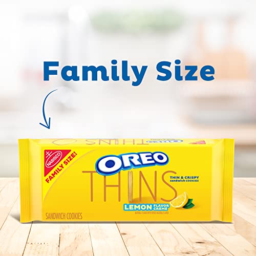 Oreo Thins Lemon Creme Sandwich Cookies, Family Size, 12-13.1 Oz Packs #TOP4