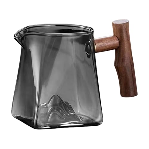 Cafetera de vidrio, recipiente de espresso con asa, vaso de café vertido de 330 ml, cafetera aislante del calor, reemplazo de cafetera, cafetera portátil para cafés