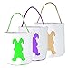 Produktbild Huttoly Osterhasen Taschen, 3 stücke Osterhasen Tüten,Osterhasen Körbe Kaninchen Ohren Design Jute Stoff Tragetaschen für Kinder Eier Jagd, Süßigkeiten und Geschenke Carry Bucket at Easter Party