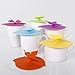 Food Grade Silicone Cup Lids, IPHOX Creative Butterfly Mug Cover [Set of 6] Anti-dust, Airtight Seal, Silicone Drink Cup Lids, Hot Cup Lids (Butterfly)
