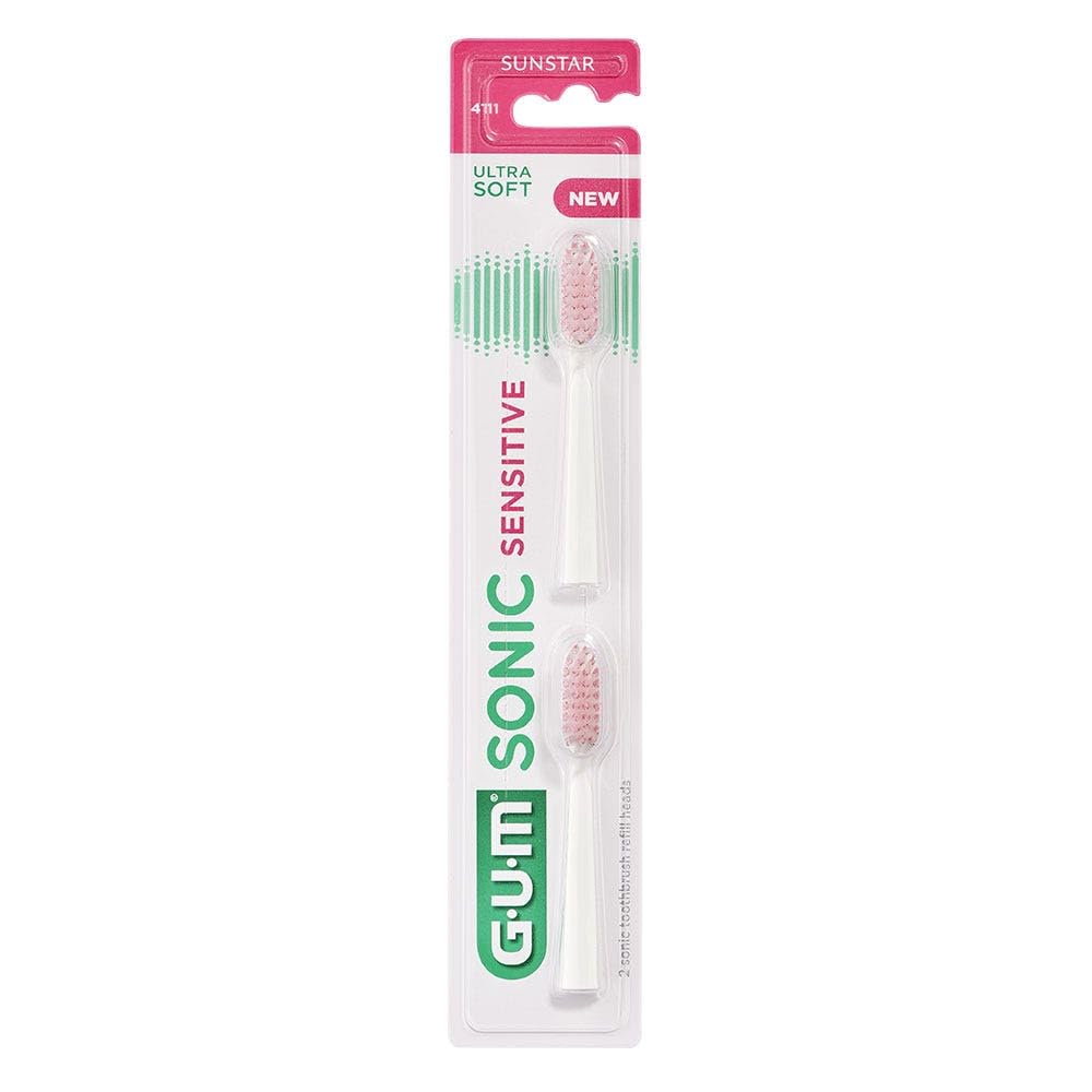 GUM Sonic Sensitive 2 Têtes de Brosse Ultra Souple 4111