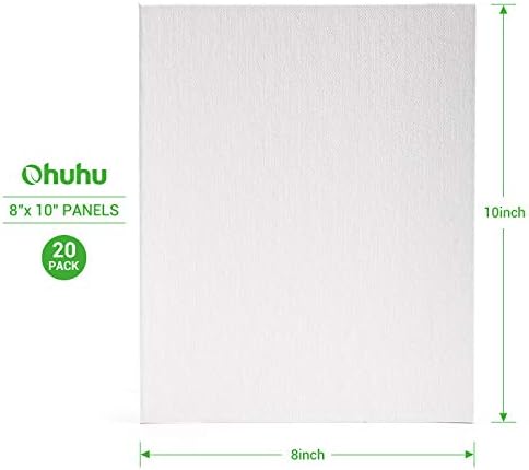 Painting Canvas Panels, Ohuhu 20 Pack 8x10 Inch Canvas Boards Canvases 100% Cotton, Acid Free Primed Canvas Panel, Artist Canvas Boards for Students & Kids, Art Workers, Professional Choice 2 41dlCeF2J4L. AC